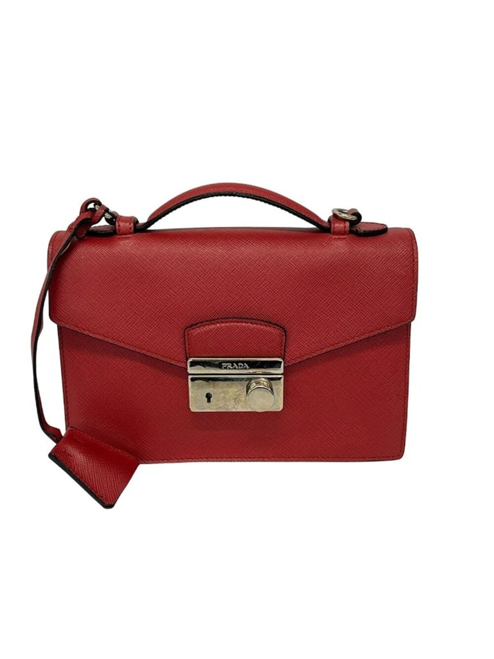 Prada Handbag Red Leather